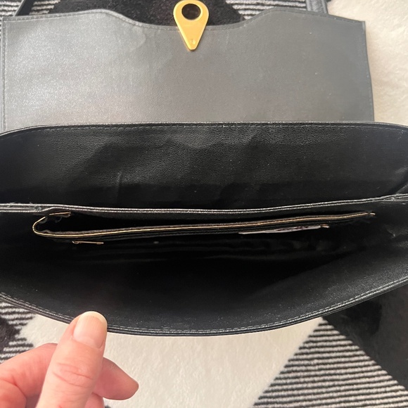 Rare Vintage La Belle Black Leather Purse Made in Canada - Picture 6 of 12